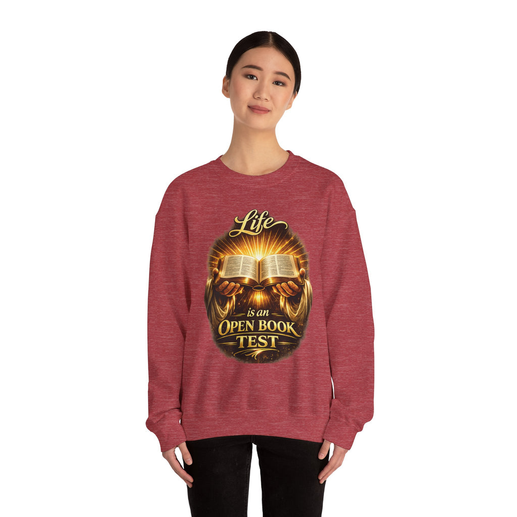 Life Is An Open Book Test sweatshirt | Christian faith graphic crewneck