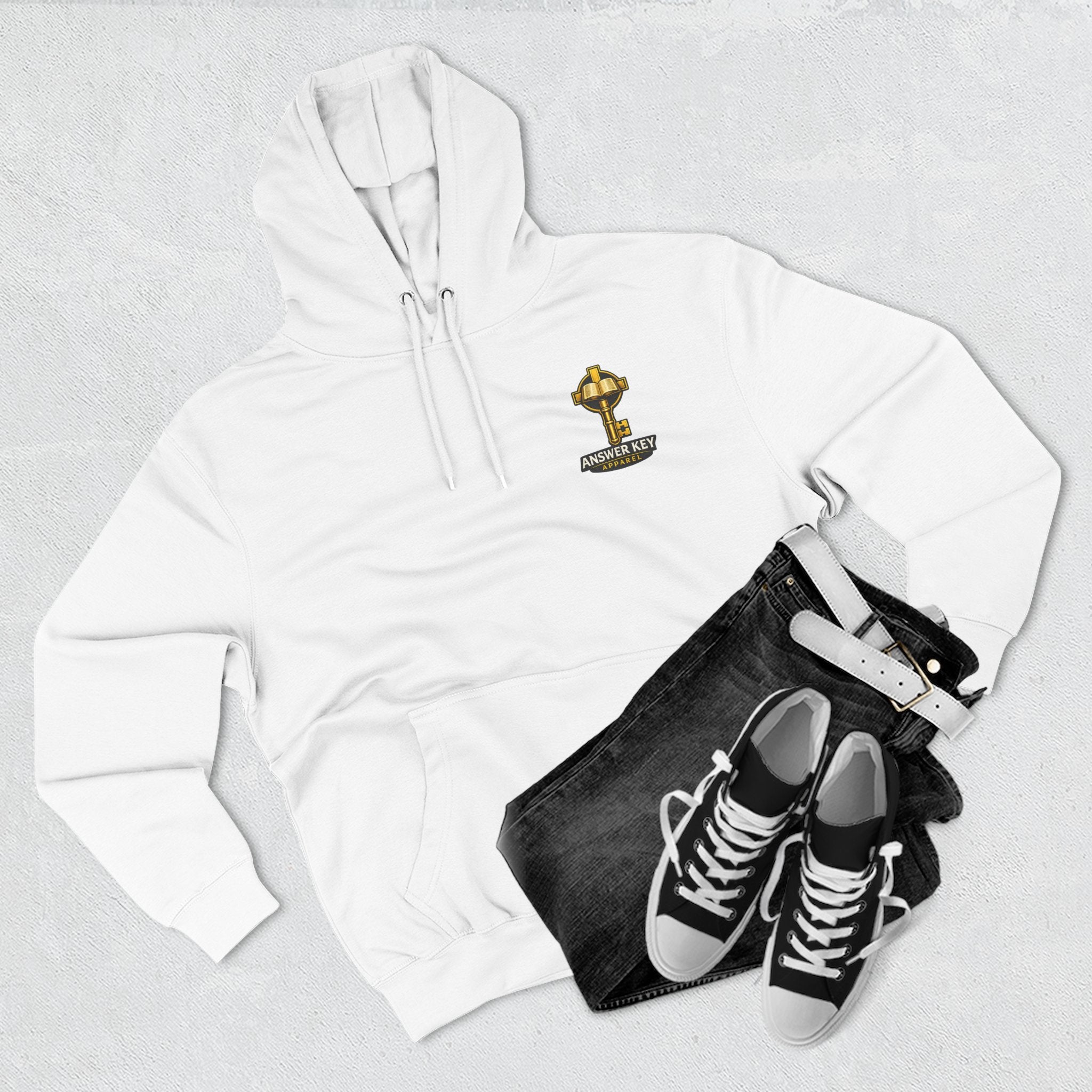 Three-Panel Fleece Hoodie