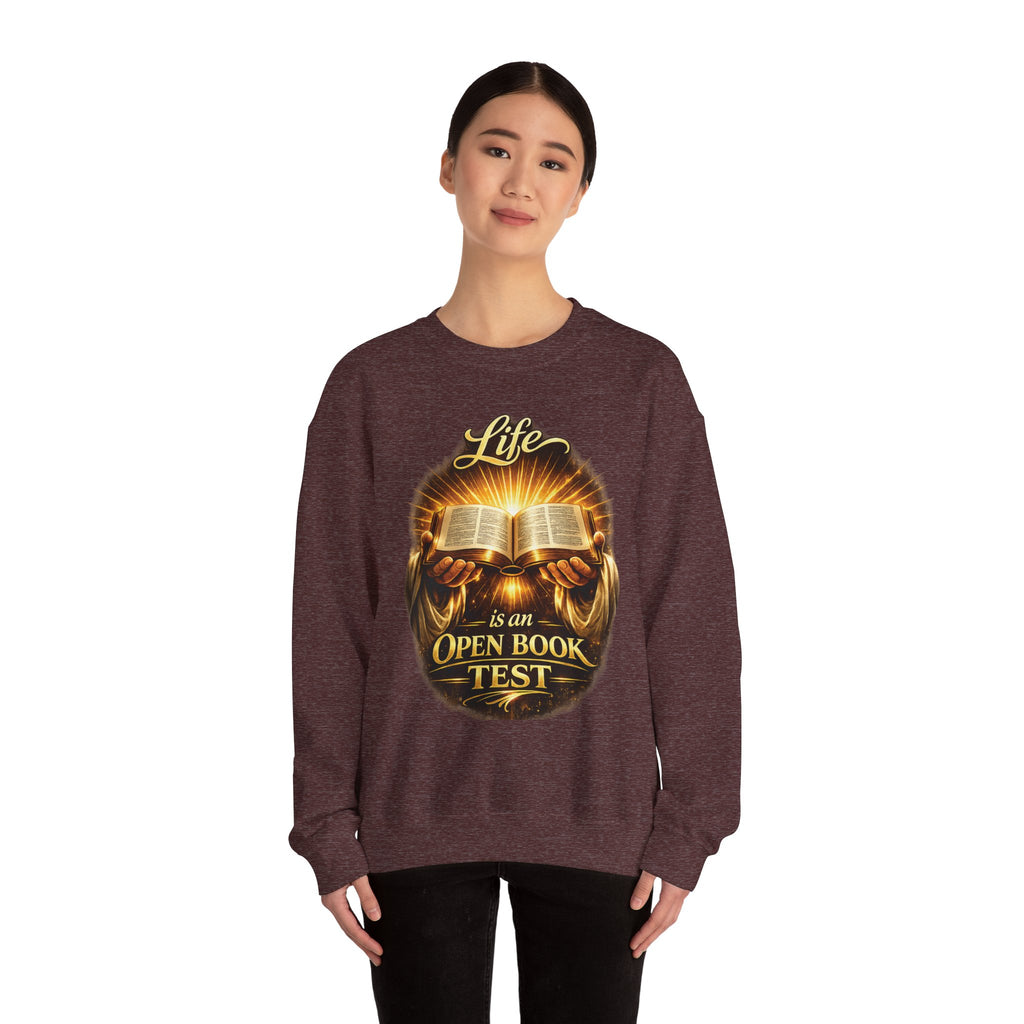 Life Is An Open Book Test sweatshirt | Christian faith graphic crewneck