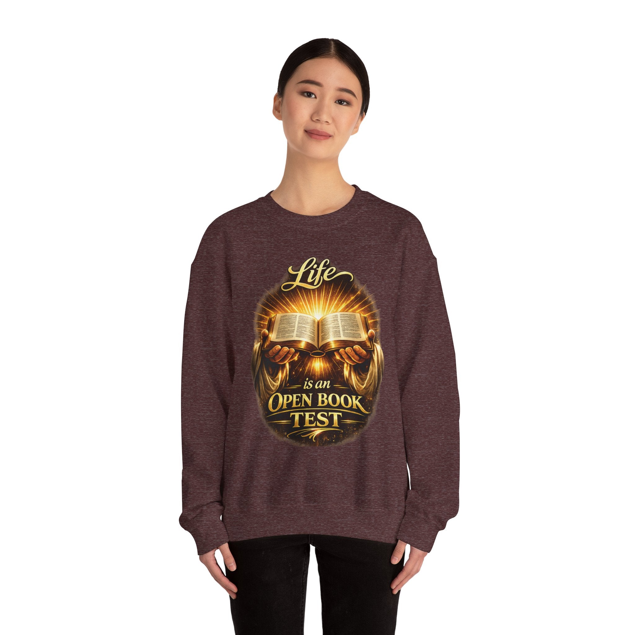 Life Is An Open Book Test sweatshirt | Christian faith graphic crewneck