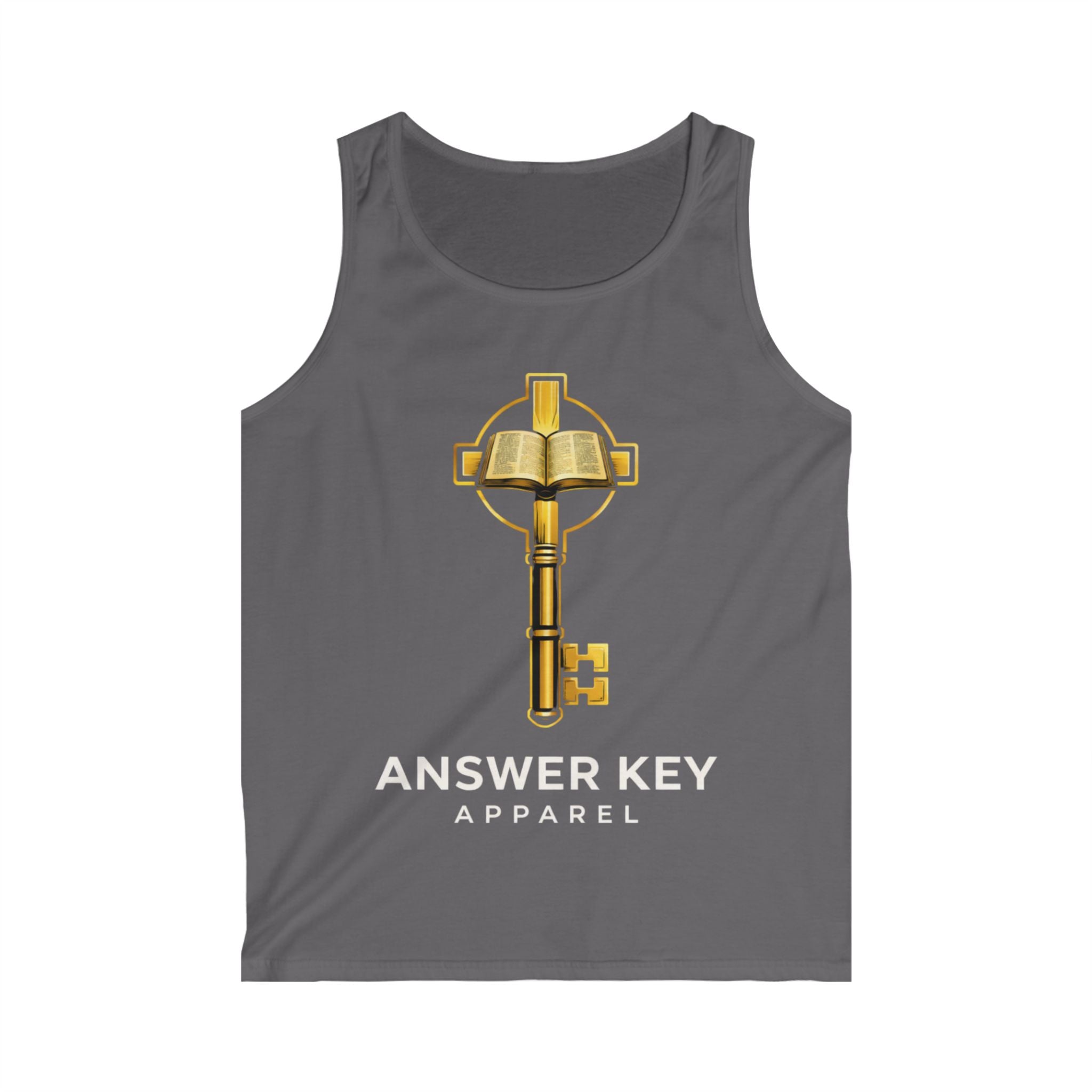 Christian Tank Top — "Life's Tests Are Open Book" Jesus & Bible Graphic