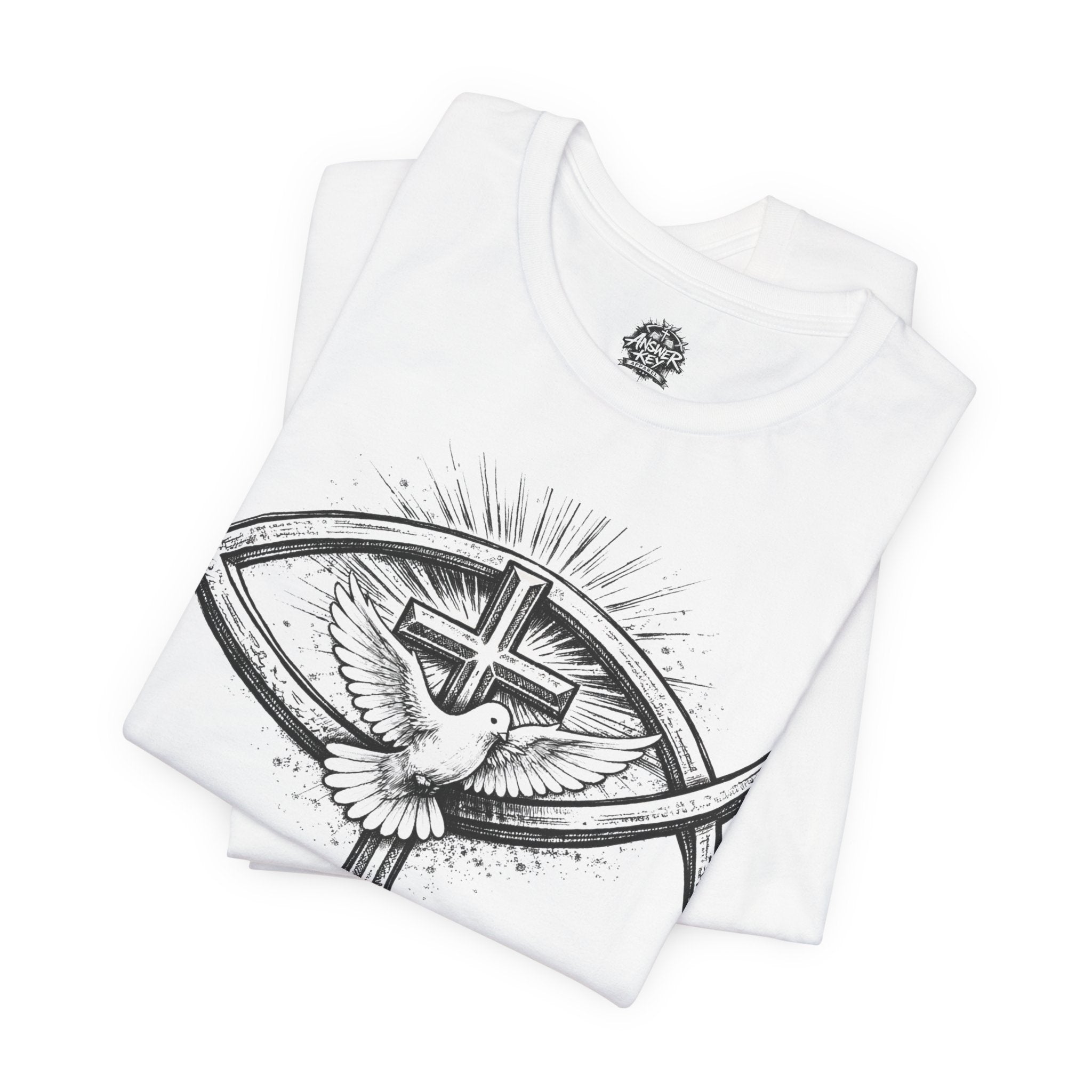 Christian Fish & Dove T‑Shirt — Cross Faith Graphic Tee