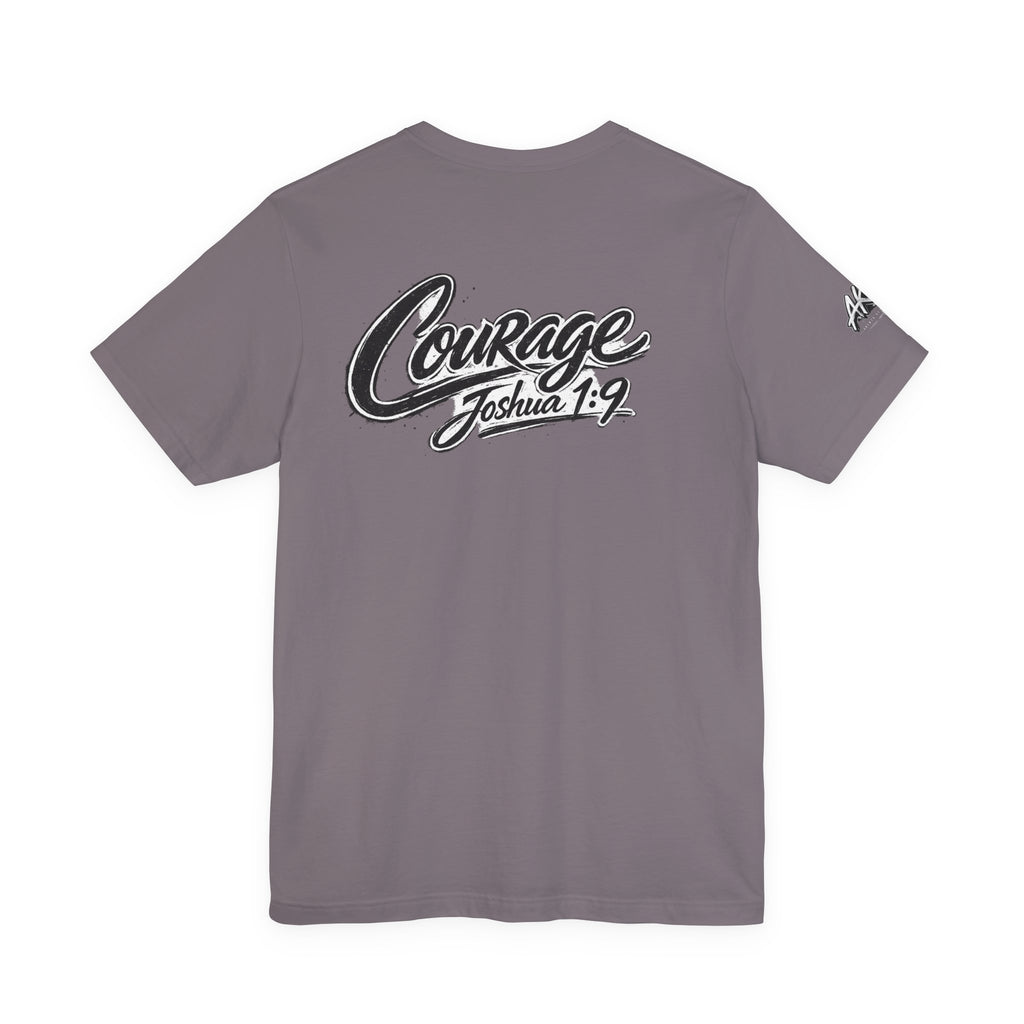 Courage Joshua 1:9 T‑Shirt — Inspirational Faith Graphic Tee