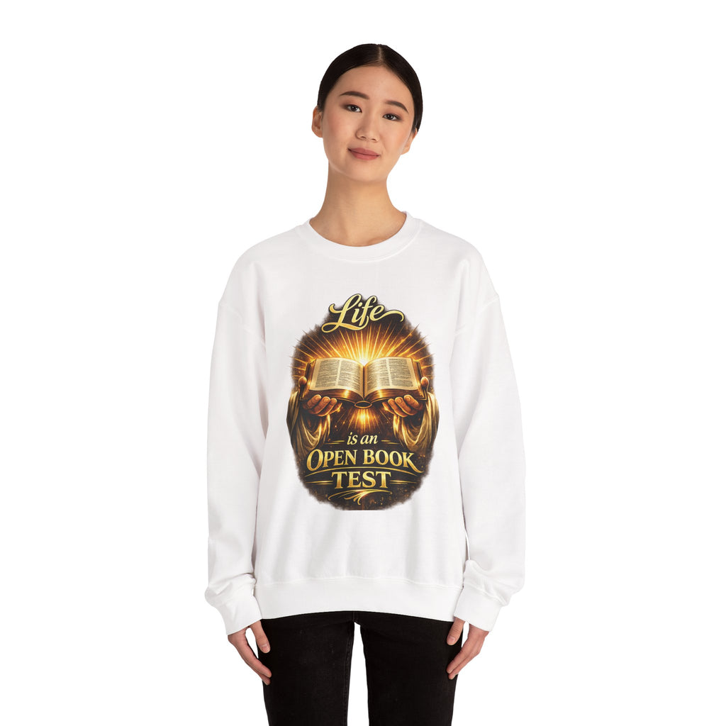 Life Is An Open Book Test sweatshirt | Christian faith graphic crewneck