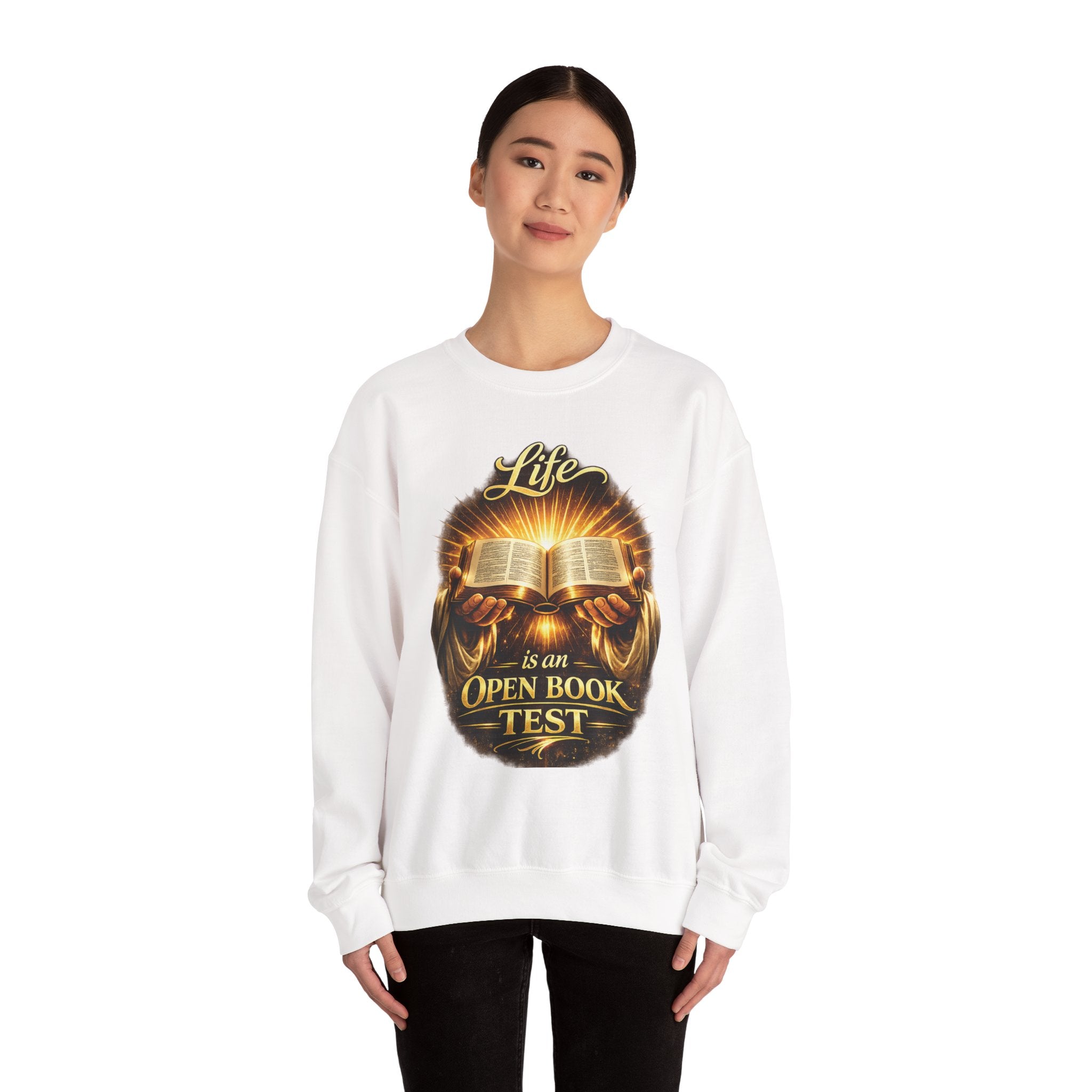 Life Is An Open Book Test sweatshirt | Christian faith graphic crewneck