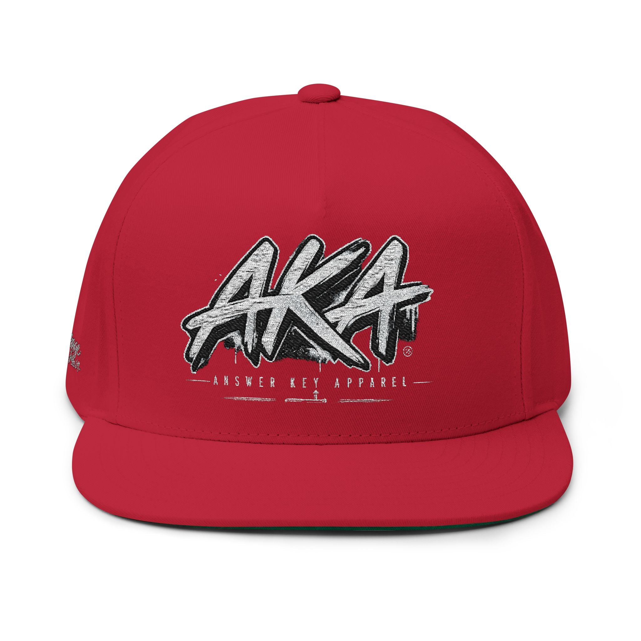 AKA Graffiti Embroidered Flat Bill Cap