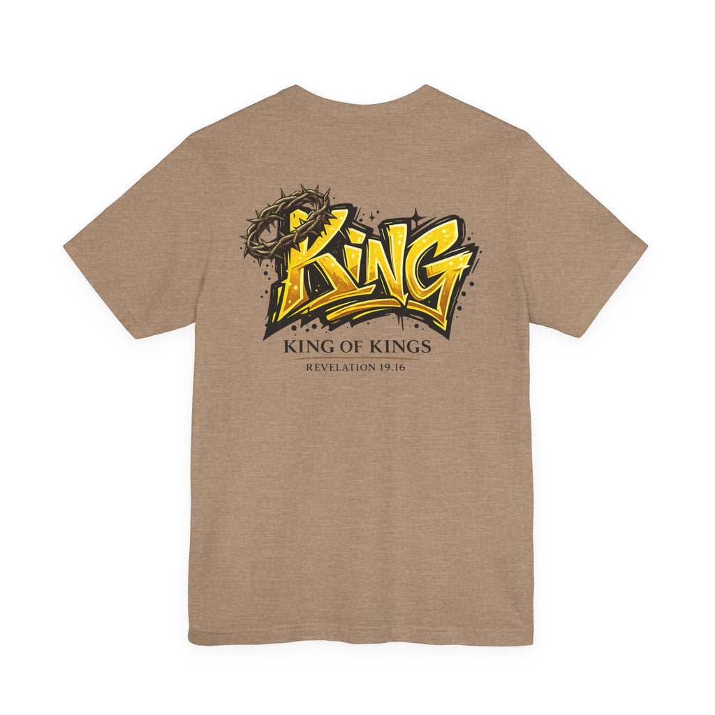 King of Kings T‑Shirt - Christian Faith Graphic Tee ("Answer Key" Cross Accent)