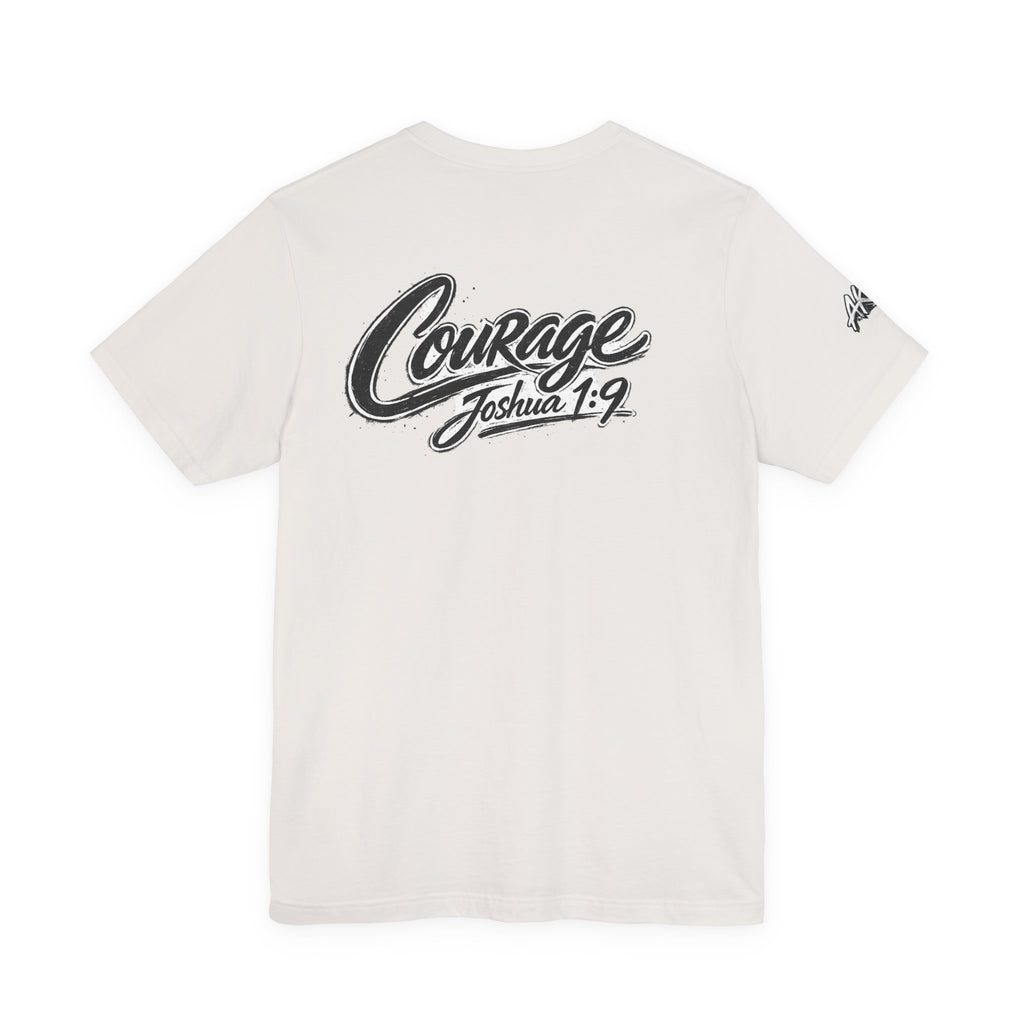 Courage Joshua 1:9 T‑Shirt — Inspirational Faith Graphic Tee