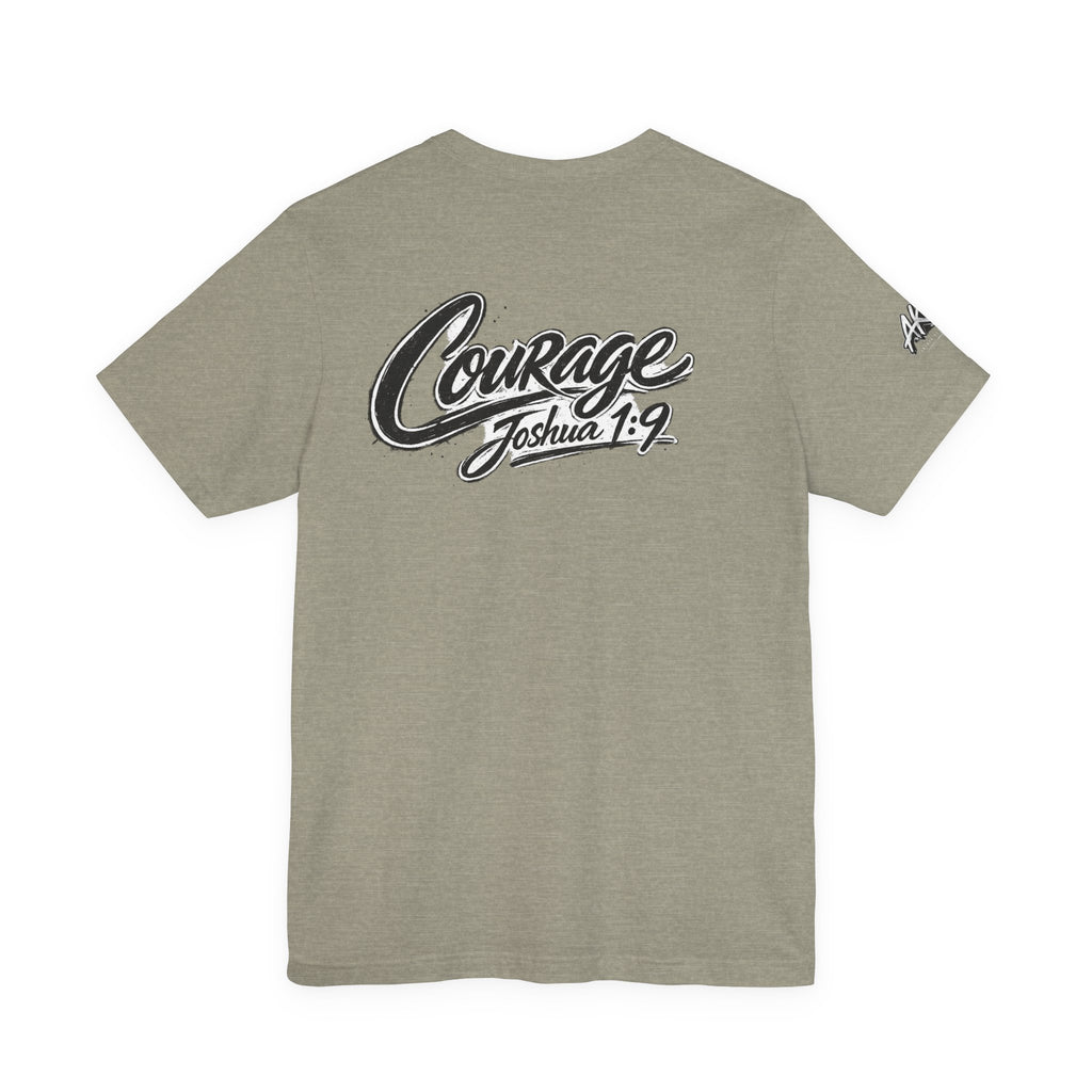 Courage Joshua 1:9 T‑Shirt — Inspirational Faith Graphic Tee