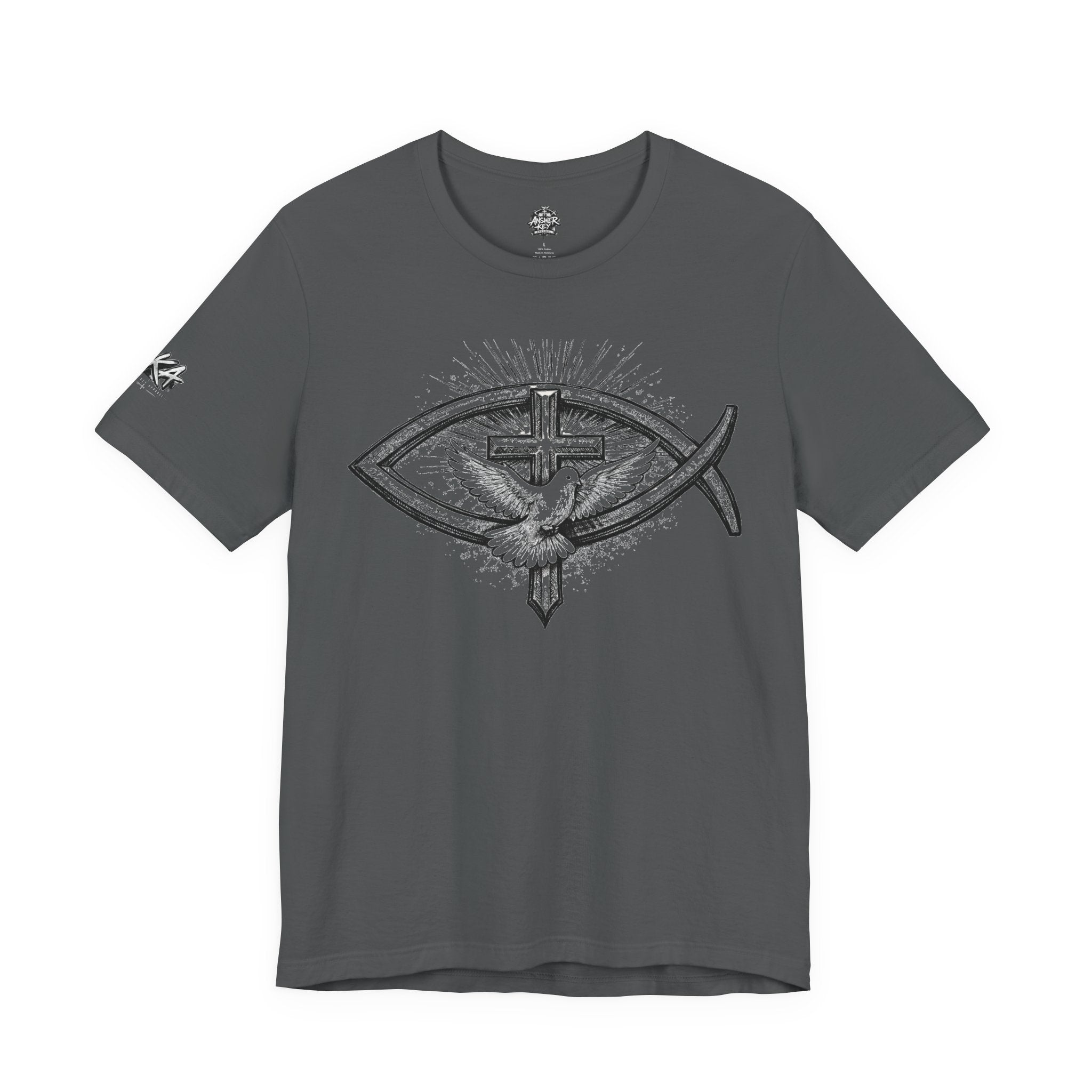 Christian Fish & Dove T‑Shirt — Cross Faith Graphic Tee