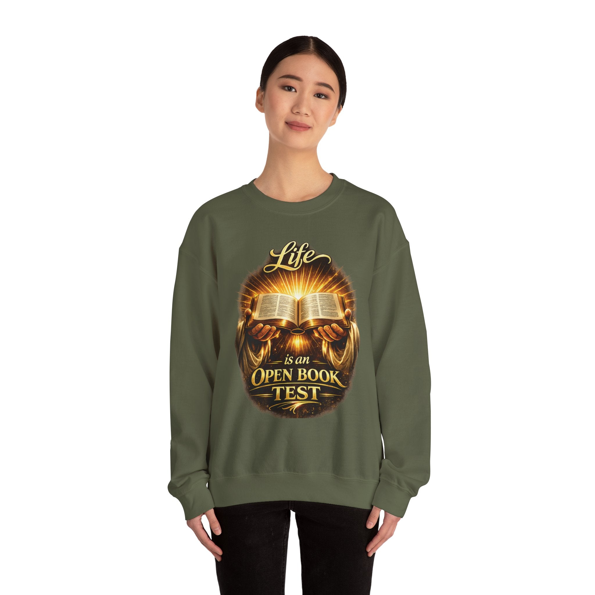 Life Is An Open Book Test sweatshirt | Christian faith graphic crewneck