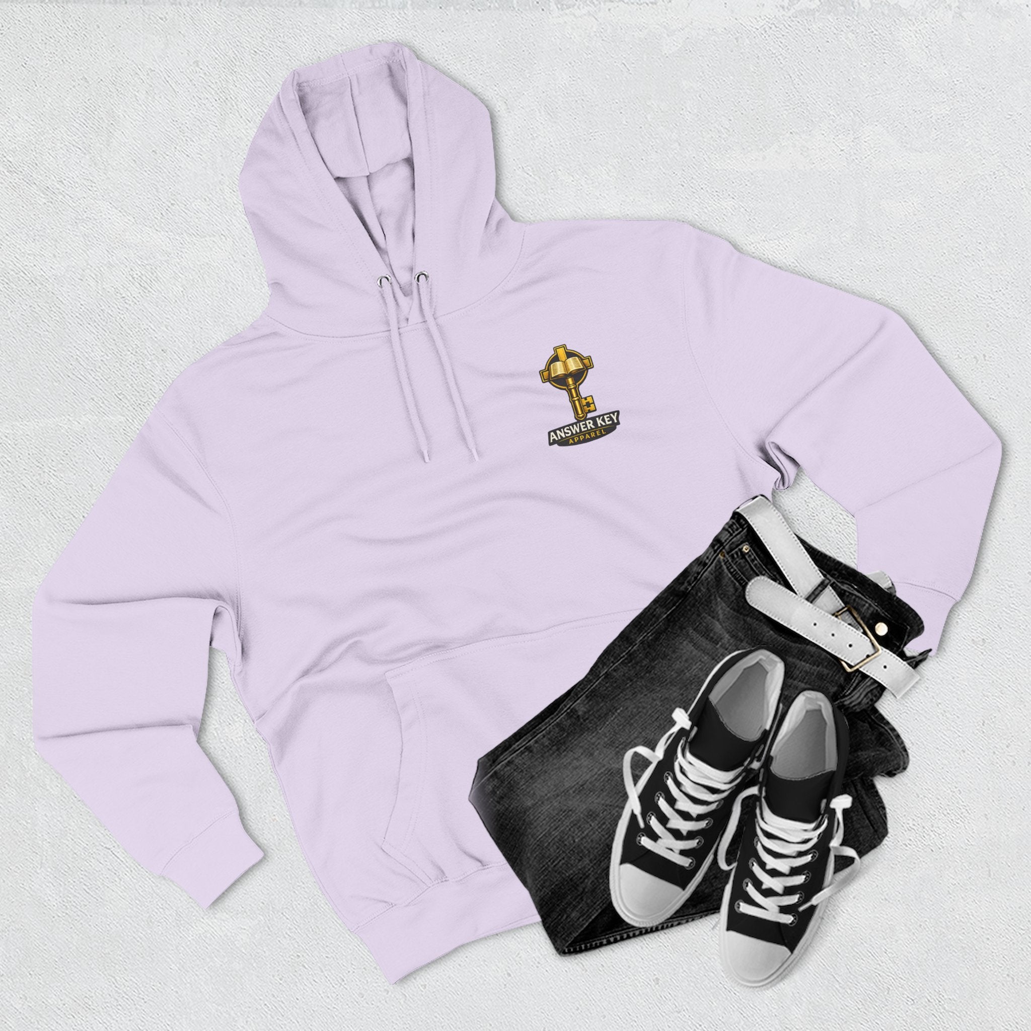 Three-Panel Fleece Hoodie