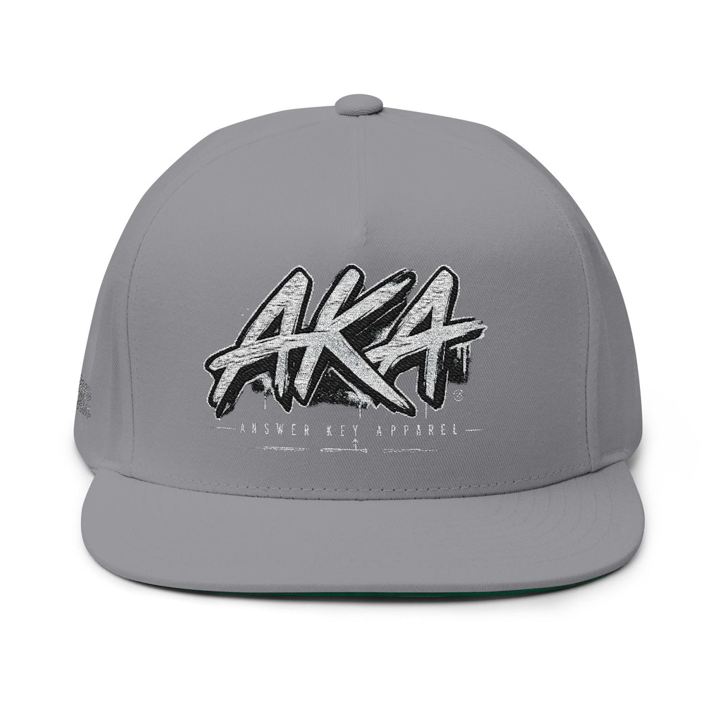 AKA Graffiti Embroidered Flat Bill Cap