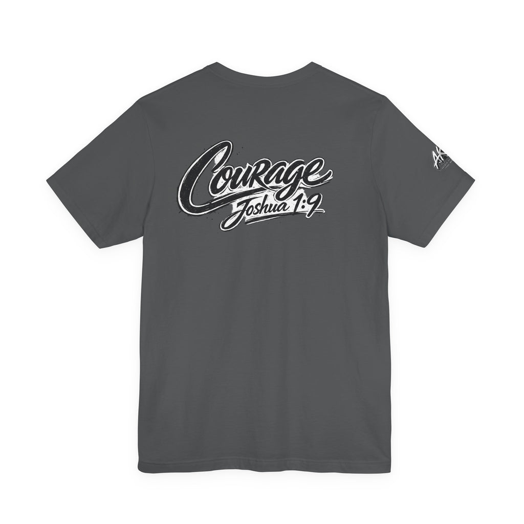 Courage Joshua 1:9 T‑Shirt — Inspirational Faith Graphic Tee