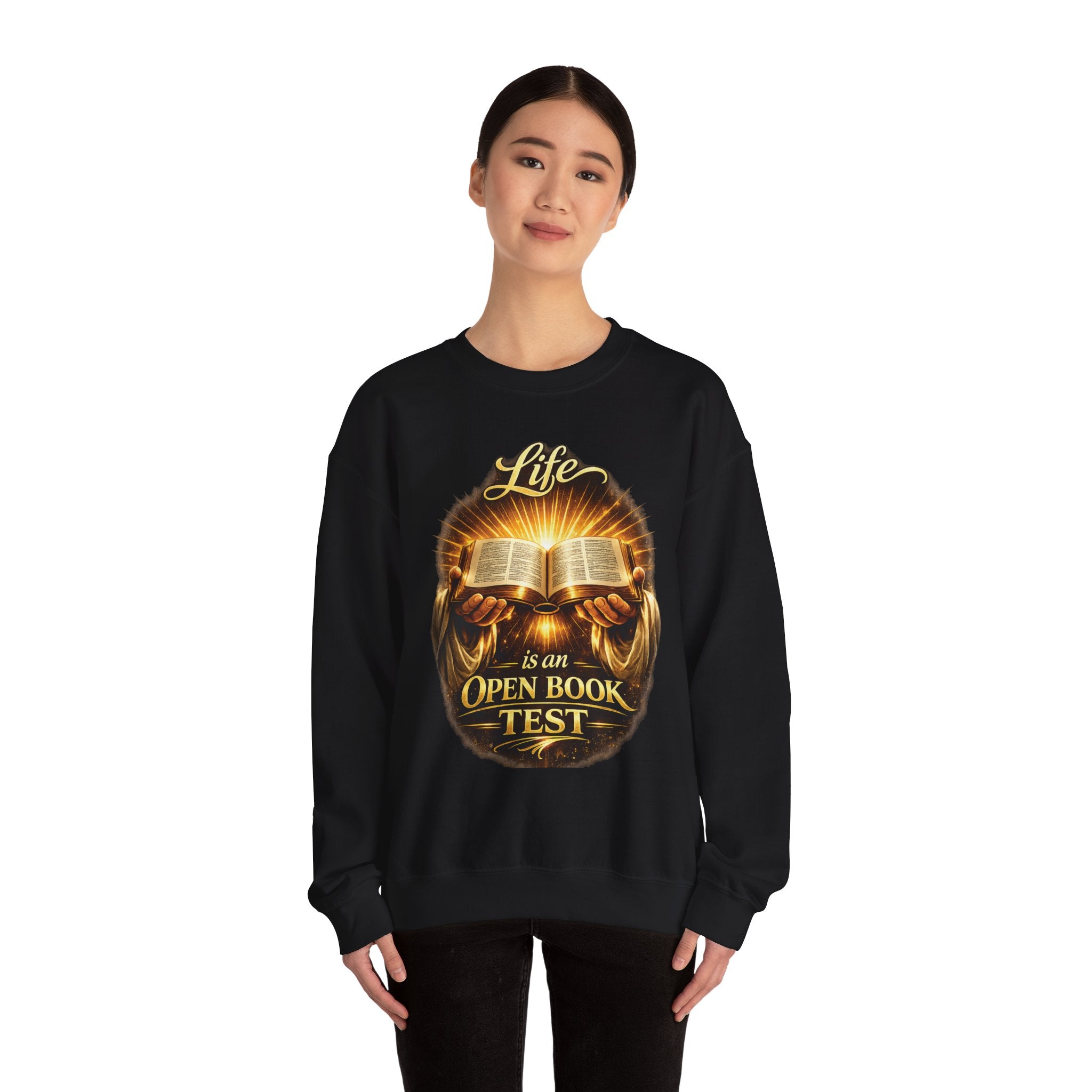 Life Is An Open Book Test sweatshirt | Christian faith graphic crewneck