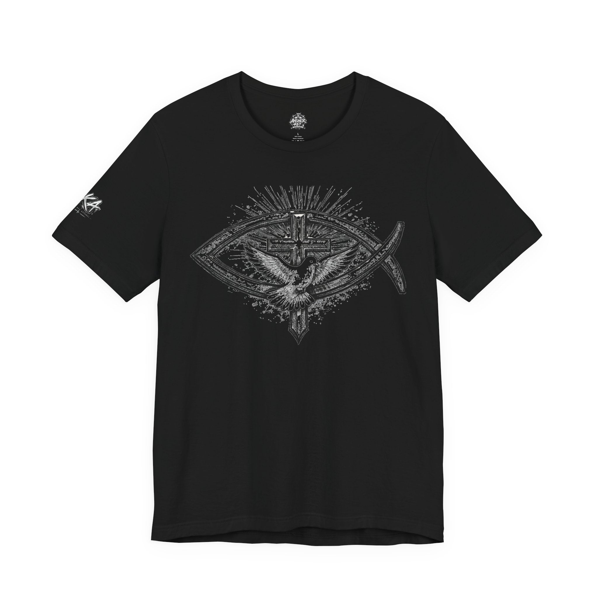 Christian Fish & Dove T‑Shirt — Cross Faith Graphic Tee