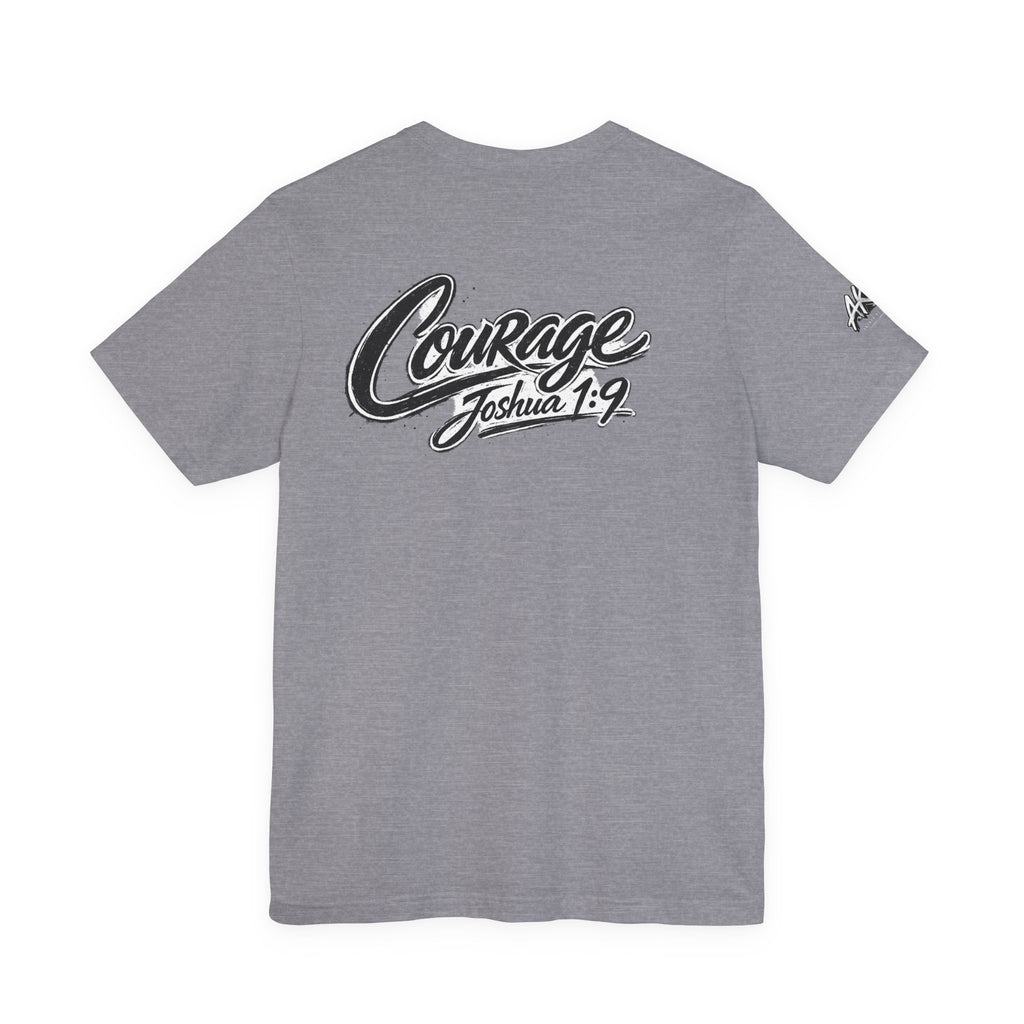 Courage Joshua 1:9 T‑Shirt — Inspirational Faith Graphic Tee