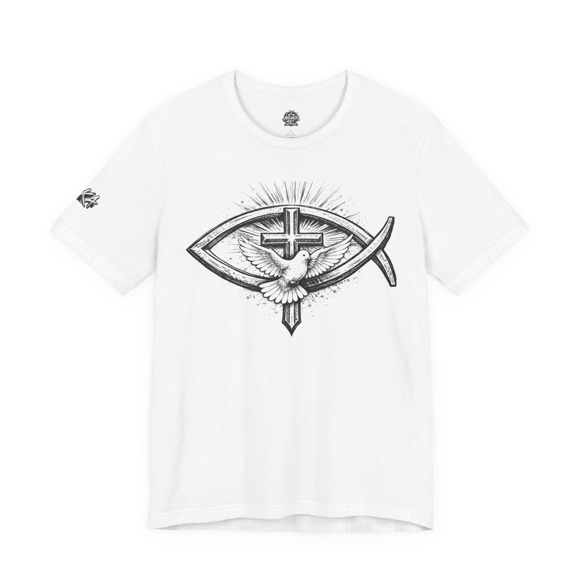 Christian Fish & Dove T‑Shirt — Cross Faith Graphic Tee